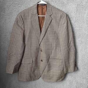 Brooks Brothers Blazer Mens 42R Brown Houndstooth Madison Wool Moon‎ Cloth